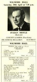 Program 30 April 1956 <br/>featuring Julian Moyle.